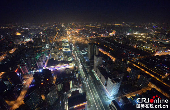 2015年2月18日，除夕的北京夜晚景象。