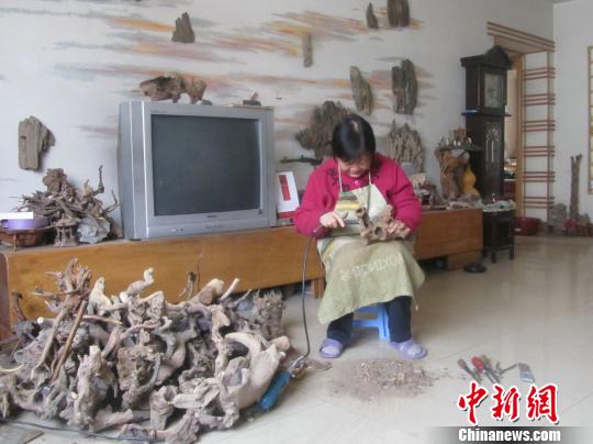 七旬老太痴迷组石配诗欲用奇石传承中华文化