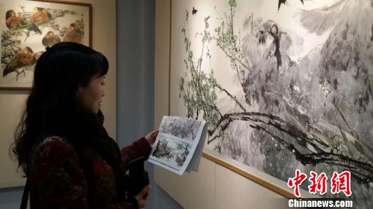 南京国际梅花节办“无花”展金陵画家墨洒梅花节