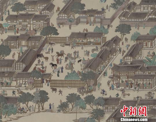 纪念首张纸币诞生990年国博收藏《交子行市图》