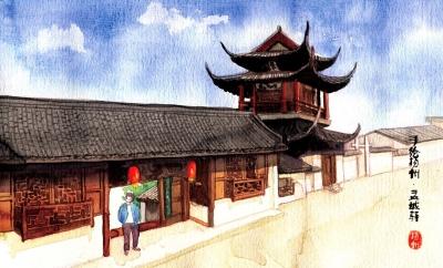 大运河手绘明信片问世 系申遗成功后首套