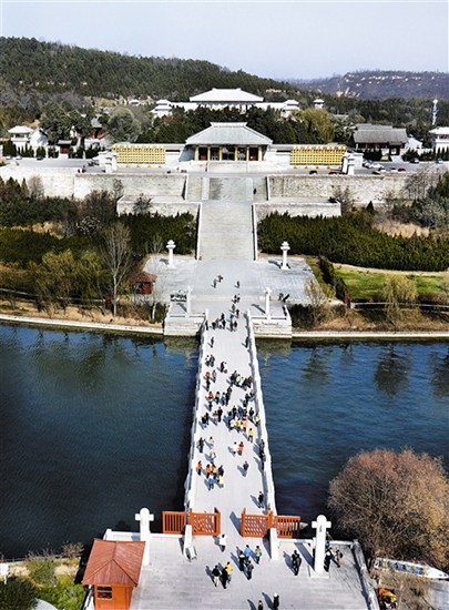 陕西省黄陵县黄帝文化园初见雏形（图）