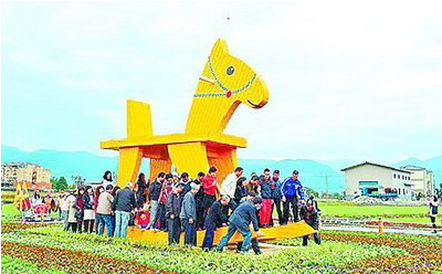 台湾宜兰县打造6.5米高木马或申请世界纪录（图）