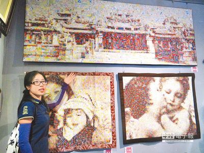 拼布达人用2万多块碎布拼出朝天宫作品令人惊叹