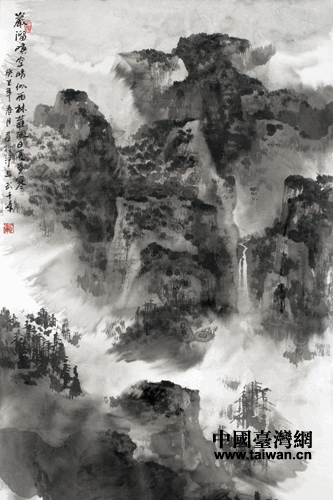 《巌流喷空晴似雨，林萝碍日夏云寒》
